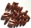 25 10x5mm Antique Copper Tapered Oval Metal Beads